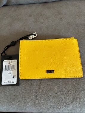 DKNY Yellow Sidney Key Card Pouch